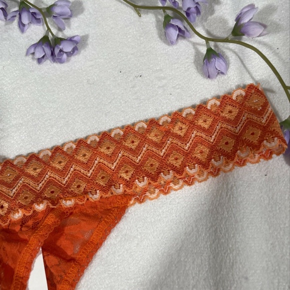 NWT Hanky Panky (4911) Lace Low Rise Thong in Orange‎ [SZ O/S ] - Picture 10 of 11